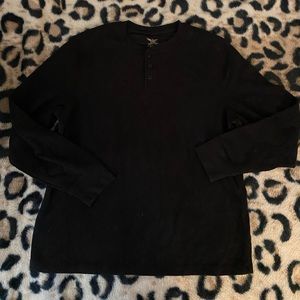 Black Thermal Long Sleeve Men’s Shirt XL